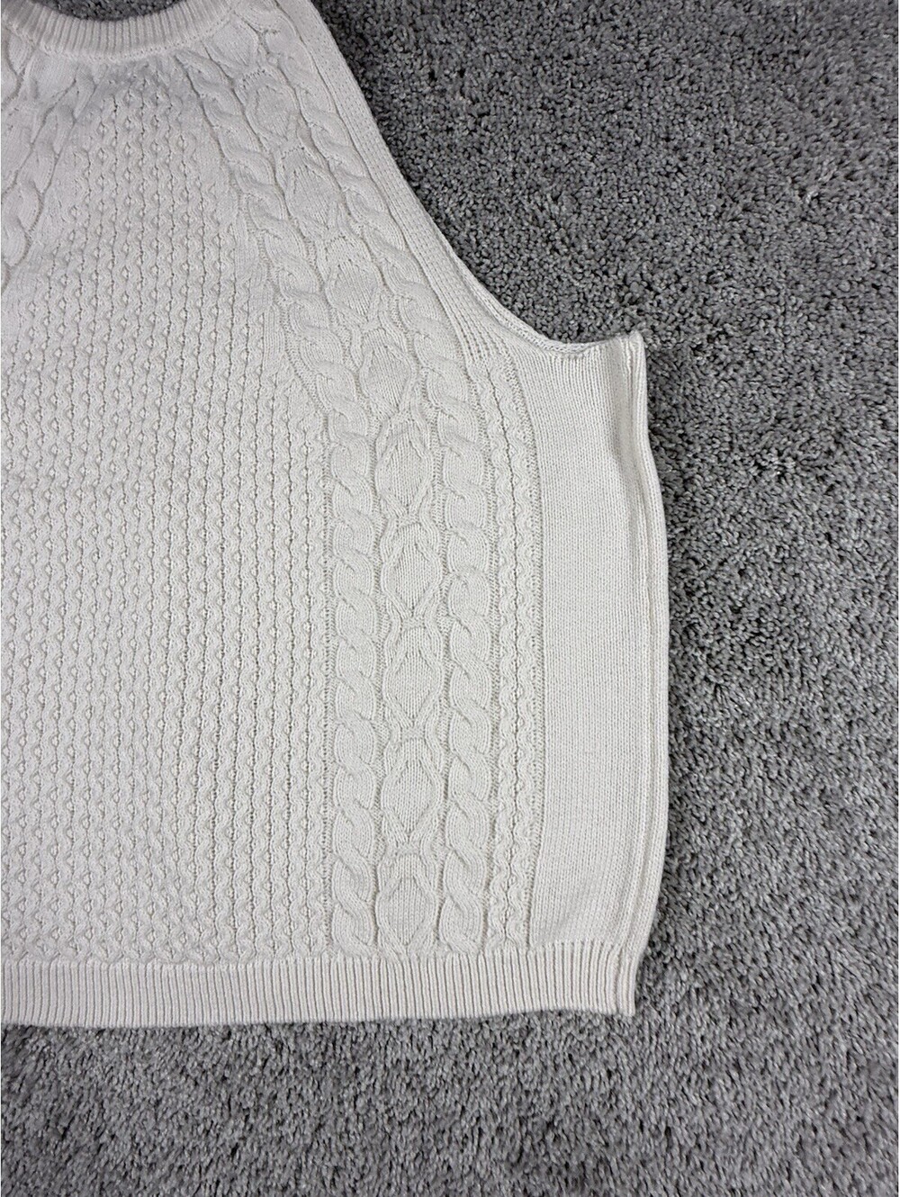 NWT A New Day Women’s Tank Sweater Size 1X Ivory Cotton - Picture 8 of 9